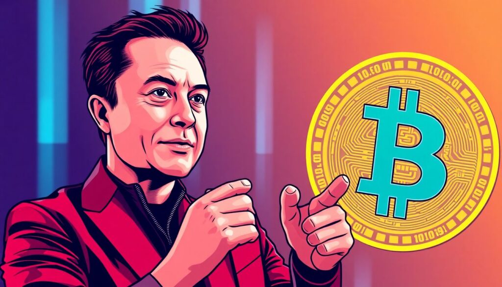 Влияние Илона Маска на рынок криптовалют - иллюстрация