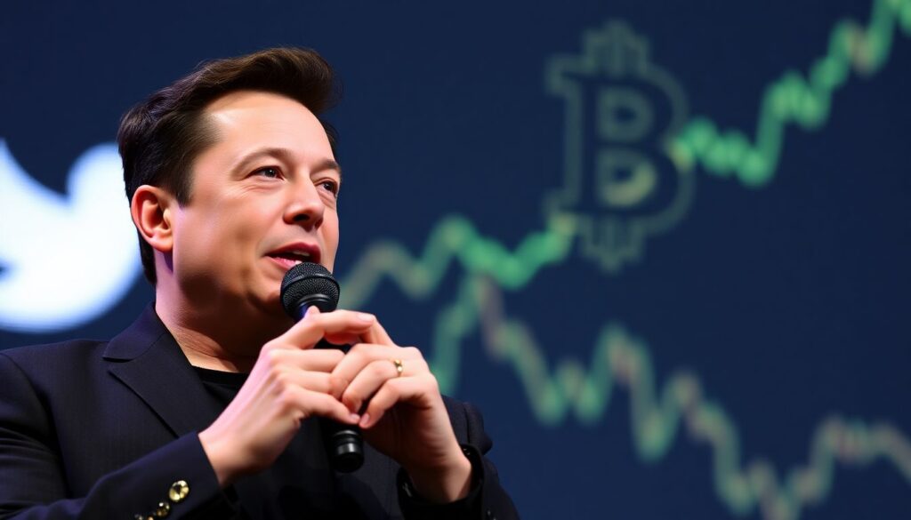 Влияние Илона Маска на рынок криптовалют - иллюстрация