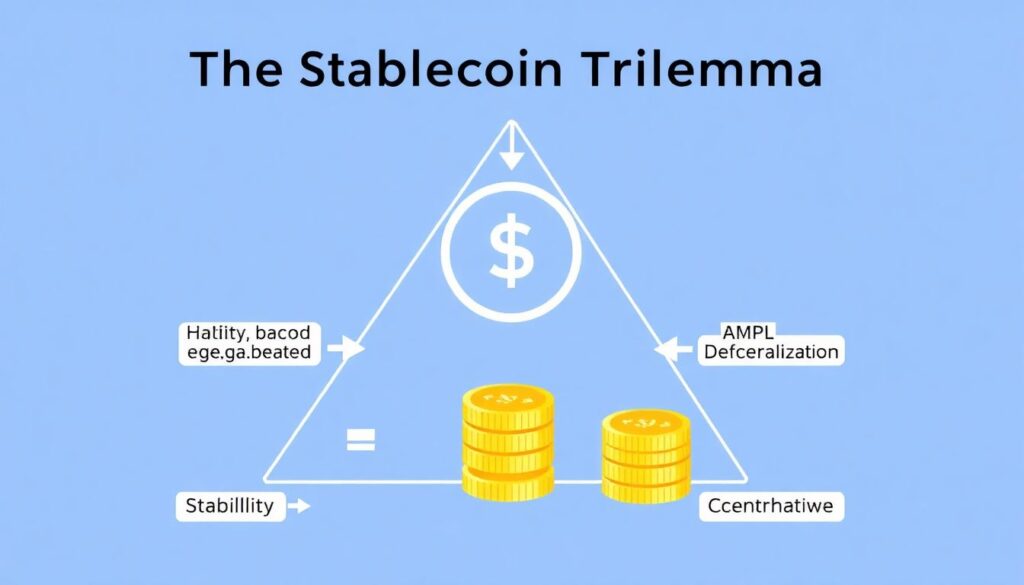Что такое стейблкоин-трилемма - иллюстрация