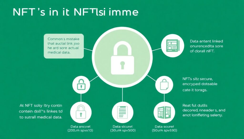 NFT и медицинские записи - иллюстрация