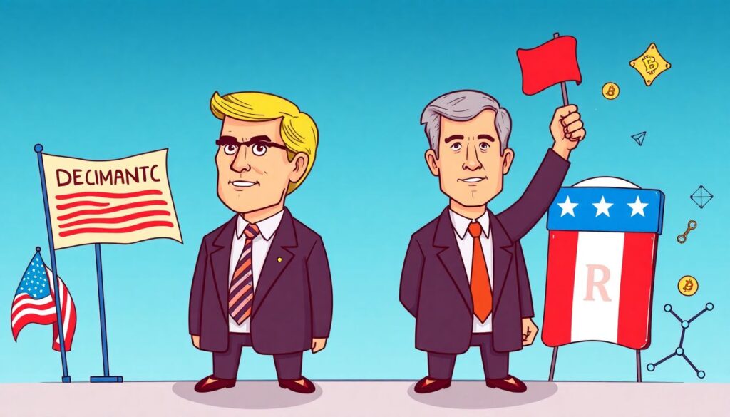 Влияние выборов в США на криптовалютный рынок - иллюстрация