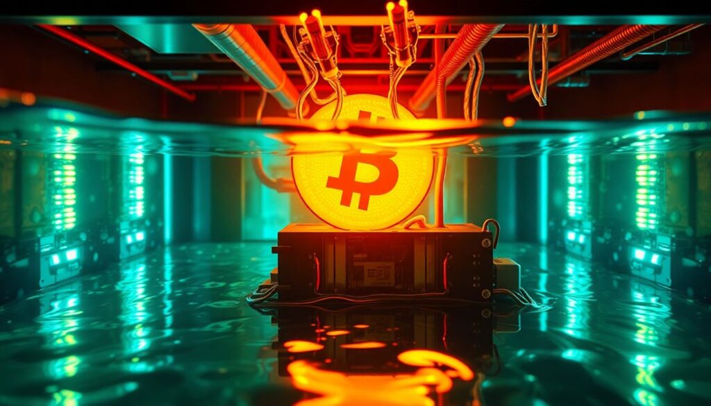 Что такое иммерсивный майнинг (охлаждение в жидкости) - иллюстрация