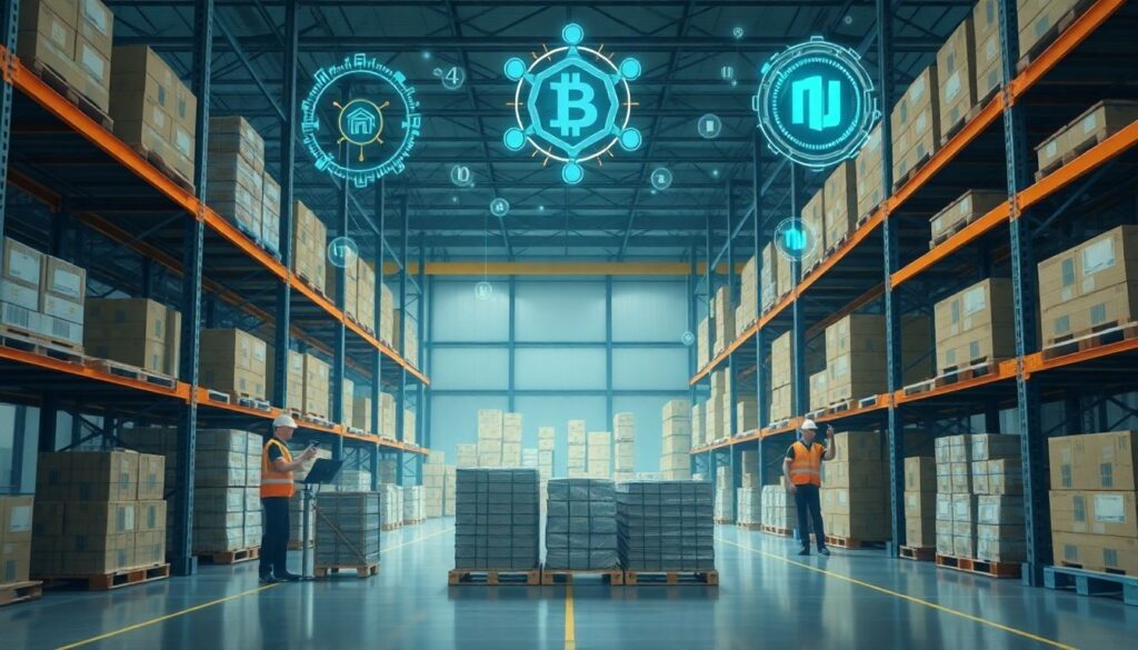 NFT в цепочках поставок продуктов питания - иллюстрация